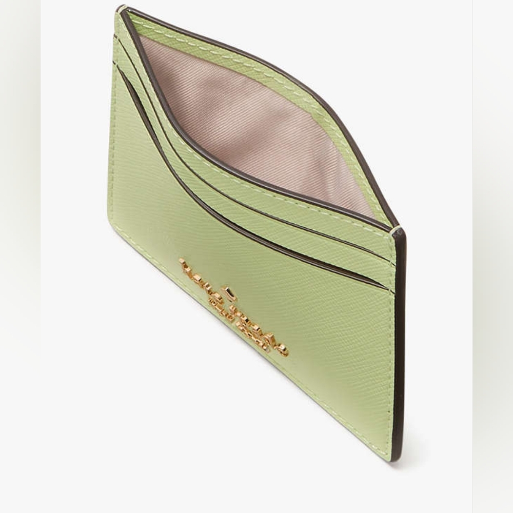 NWT Kate Spade - Madison Small Slim Card Holder In Matcha Latte Green - Picture 2 of 5